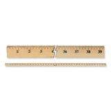 Westcott® Wooden Meter Stick, Standard/Metric, 39.5", Clear Lacquer Finish, 12/Box (ACM10431) Box of 12