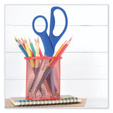 Westcott® Preferred Line Stainless Steel Scissors, 8" Long, 3.5" Cut Length, Blue Offset Handle (ACM43218) Each