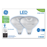 GE LED PAR38 Non-Dimmable Outdoor Flood Light Bulb, 15 W, Bright White, 2/Pack (GEL93129298) Pack of 2