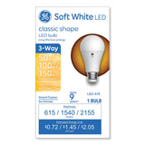 GE Classic LED SW Non-Dim A19 3-Way Light Bulb, 6 W; 12 W; 17 W, Soft White (GEL93130566) Each