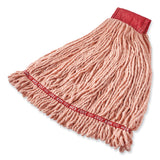 Rubbermaid® Commercial Web Foot BLEND SHRINKLESS Mop Head, Cotton/Synthetic, Small, Orange, 6/Carton (RCPFGA25306OR00) Case of 6