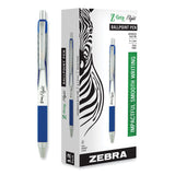 Zebra® Z-Grip Flight Ballpoint Pen, Retractable, Bold 1.2 mm, Blue Ink, Black/Blue/White Barrel, 12/Pack (ZEB21920) Box of 12