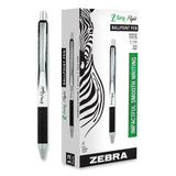 Zebra® Z-Grip Flight Ballpoint Pen, Retractable, Bold 1.2 mm, Black Ink, Black/Gray/White Barrel, 12/Pack (ZEB21910) Box of 12