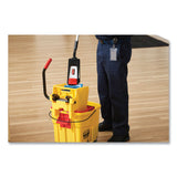 Rubbermaid® Commercial WaveBrake 2.0 Bucket/Wringer Combos, Down-Press, 35 qt, Plastic, Yellow (RCPFG757788YEL) Each