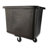 Rubbermaid® Commercial Cube Truck, 105 gal, 500 lb Capacity, Plastic, Black (RCP4614BLA) Each
