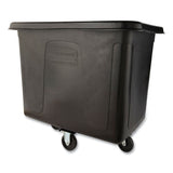 Rubbermaid® Commercial Cube Truck, 119.7 gal, 500 lb Capacity, Plastic/Metal, Black (RCPFG461600BLA) Each