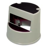 Rubbermaid® Commercial Rolling Step Stool, Curved Design, 2-Step, Retracting Casters, 350 lb Capacity, 16" Diameter x 13.5"h, Beige (RCP252300BGE) Each