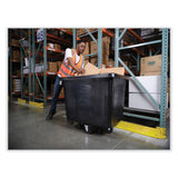 Rubbermaid® Commercial Cube Truck, 59 gal, 300 lb Capacity, Plastic, Black (RCP4608BLA) Each