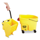 Rubbermaid WaveBrake 2.0 Bucket/Wringer Combos, 8.75 gal, Side Press with Drain, Yellow (RCP2031764) Each