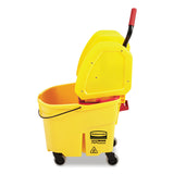 Rubbermaid® Commercial WaveBrake 2.0 Bucket/Wringer Combos, Down-Press, 35 qt, Plastic, Yellow (RCPFG757788YEL) Each