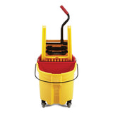 Rubbermaid® Commercial WaveBrake 2.0 Bucket/Wringer Combos, Down-Press, 35 qt, Plastic, Yellow (RCPFG757788YEL) Each