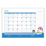House of Doolittle™ Academic Year Recycled Desk Pad Calendar, Illustrated Seasons Artwork, 22 x 17, Black Binding, 12-Month (July-June):2025-2026 (HOD1395) Each