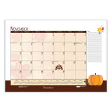 House of Doolittle™ Academic Year Recycled Desk Pad Calendar, Illustrated Seasons Artwork, 22 x 17, Black Binding, 12-Month (July-June):2025-2026 (HOD1395) Each