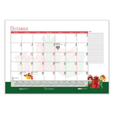 House of Doolittle™ Academic Year Recycled Desk Pad Calendar, Illustrated Seasons Artwork, 22 x 17, Black Binding, 12-Month (July-June):2025-2026 (HOD1395) Each