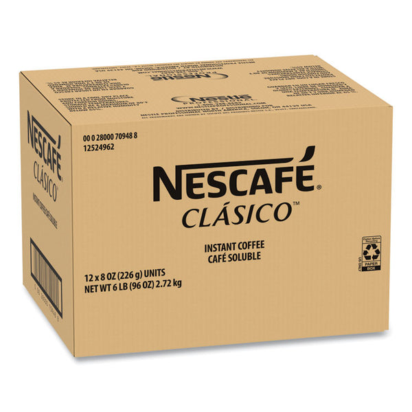 Nescafé® Clasico Dark Roast Instant Coffee, 8 oz, 12/Carton (NES70948CT)