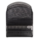 Safco® Onyx Mesh Desk Organizer, 2 Horizontal/6 Upright Sections, Letter Size, 13.25 x 11.32 x 13.32, Black, Ships in 1-3 Bus Days (SAF3214BLKD) Each