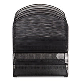 Safco® Onyx Mesh Desk Organizer w/3 Horizontal and Upright Sections, Letter Size, 19.62 x 11.32 x 8.5, Black, Ships in 1-3 Bus Days (SAF3213BLKD) Each