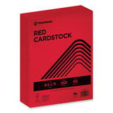 PrintWorks® Professional Color Cardstock, 65 lb Cover Weight, 8.5 x 11, Red, 250/Ream (PRB00117) 1 Ream