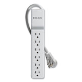 Belkin® Home/Office Surge Protector with Rotating Plug, 6 AC Outlets, 8 ft Cord, 720 J, White (BLKBE10600008R) Each