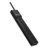 Belkin® Home/Office Surge Protector, 7 AC Outlets, 6 ft Cord, 2,320 J, White (BLKBE10720006) Each