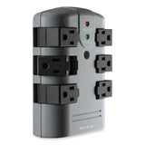 Belkin® Pivot Plug Surge Protector, 6 AC Outlets, 1,080 J, Gray (BLKBP106000)