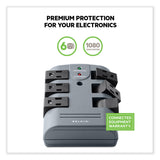 Belkin® Pivot Plug Surge Protector, 6 AC Outlets, 1,080 J, Gray (BLKBP106000)