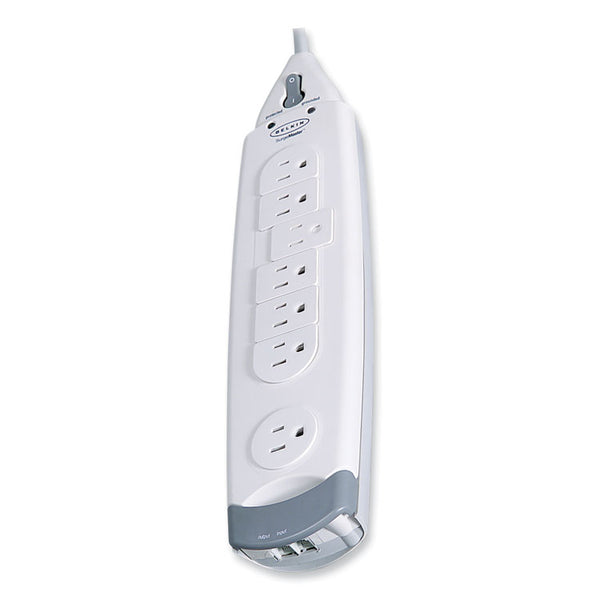 Belkin® SurgeMaster Home Series Surge Protector, 7 AC Outlets, 12 ft Cord, 1,045 J, White (BLKF9H71012)