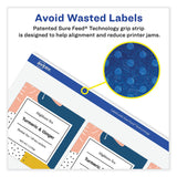 Avery® Vibrant Inkjet Color-Print Labels w/ Sure Feed, 1 x 2.63, Matte White, 600/PK (AVE8250) Pack of 600