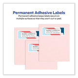 Avery® Vibrant Inkjet Color-Print Labels w/ Sure Feed, 3.33 x 4, Matte White, 120/PK (AVE8254) Pack of 120