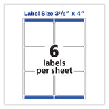 Avery® Vibrant Inkjet Color-Print Labels w/ Sure Feed, 3.33 x 4, Matte White, 120/PK (AVE8254) Pack of 120