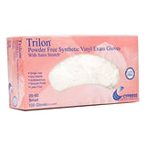 Trilon® Exam Glove Small NonSterile Vinyl Standard Cuff Length Smooth Clear Not Rated WITH PROP. 65 WARNING (264524_BX) 100/BX
