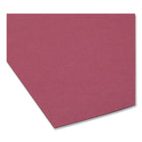 Smead™ Interior File Folders, 1/3-Cut Tabs: Assorted, Letter Size, 0.75" Expansion, Maroon, 100/Box (SMD10275) Box of 100