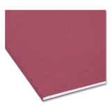 Smead™ Interior File Folders, 1/3-Cut Tabs: Assorted, Letter Size, 0.75" Expansion, Maroon, 100/Box (SMD10275) Box of 100