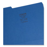 Smead™ Interior File Folders, 1/3-Cut Tabs: Assorted, Letter Size, 0.75" Expansion, Navy Blue, 100/Box (SMD10279) Box of 100
