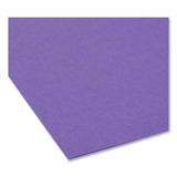 Smead™ Interior File Folders, 1/3-Cut Tabs: Assorted, Letter Size, 0.75" Expansion, Purple, 100/Box (SMD10283) Box of 100