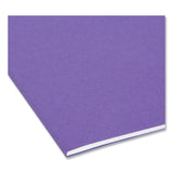Smead™ Interior File Folders, 1/3-Cut Tabs: Assorted, Letter Size, 0.75" Expansion, Purple, 100/Box (SMD10283) Box of 100