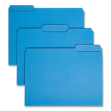 Smead™ Interior File Folders, 1/3-Cut Tabs: Assorted, Letter Size, 0.75" Expansion, Sky Blue, 100/Box (SMD10287) Box of 100