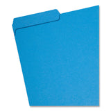 Smead™ Interior File Folders, 1/3-Cut Tabs: Assorted, Letter Size, 0.75" Expansion, Sky Blue, 100/Box (SMD10287) Box of 100