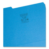 Smead™ Interior File Folders, 1/3-Cut Tabs: Assorted, Letter Size, 0.75" Expansion, Sky Blue, 100/Box (SMD10287) Box of 100
