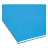 Smead™ Interior File Folders, 1/3-Cut Tabs: Assorted, Letter Size, 0.75" Expansion, Sky Blue, 100/Box (SMD10287) Box of 100