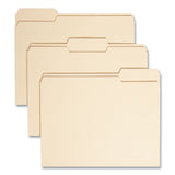 Smead™ 100% Recycled Manila Top Tab File Folders, 1/3-Cut Tabs: Assorted, Letter Size, 0.75" Expansion, Manila, 100/Box (SMD10339) Box of 100