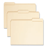 Smead™ 100% Recycled Reinforced Top Tab File Folders, 1/3-Cut Tabs: Assorted, Letter Size, 0.75" Expansion, Manila, 100/Box (SMD10347) Box of 100