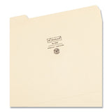 Smead™ 100% Recycled Reinforced Top Tab File Folders, 1/3-Cut Tabs: Assorted, Letter Size, 0.75" Expansion, Manila, 100/Box (SMD10347) Box of 100