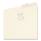 Smead™ Reinforced Guide Height File Folders, 2/5-Cut Printed Tabs: Right Position, Letter Size, 0.75" Expansion, Manila, 100/Box (SMD10388) Pack of 100