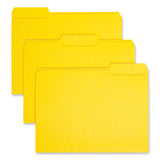 Smead™ Interior File Folders, 1/3-Cut Tabs: Assorted, Letter Size, 0.75" Expansion, Yellow, 100/Box (SMD10271) Box of 100