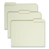 Smead™ Expanding Recycled Heavy Pressboard Folders, 1/3-Cut Tabs: Assorted, Letter Size, 1" Expansion, Gray-Green, 25/Box (SMD13230) Each