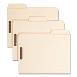 Smead™ SuperTab Reinforced Guide Height Fastener Folders, 11-pt Manila, 0.75" Expansion, 2 Fasteners, Letter Size, Manila, 50/Box (SMD14535) Box of 50
