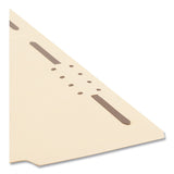 Smead™ Recycled Top Tab Fastener Folders, 1/3-Cut Tabs: Assorted, 0.75" Expansion, 2 Fasteners, Letter Size, Manila Exterior, 50/Box (SMD14547) Box of 50