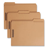 Smead™ Top Tab Fastener Folders, 1/3-Cut Tabs: Assorted, 0.75" Expansion, 2 Fasteners, Letter Size, Kraft Exterior, 50/Box (SMD14837) Each