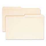 Smead™ Manila File Folders, 1/2-Cut Tabs: Assorted, Legal Size, 0.75" Expansion, Manila, 100/Box (SMD15320) Box of 100